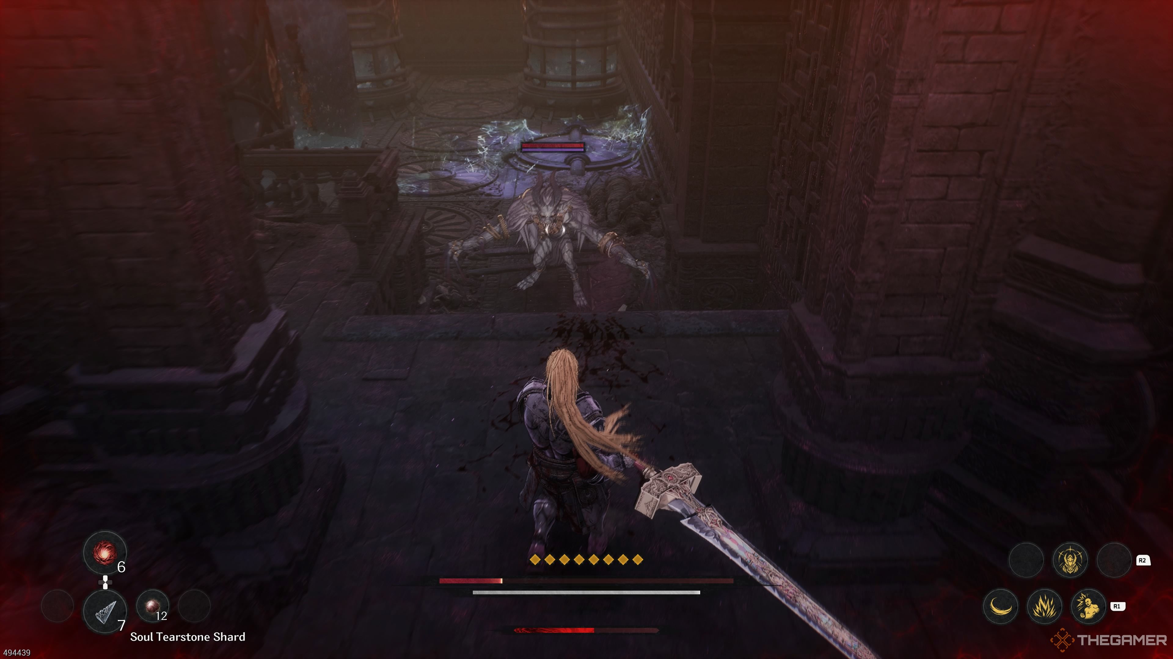 The Devotee in the Devoured Village section of The First Berserker Khazan.