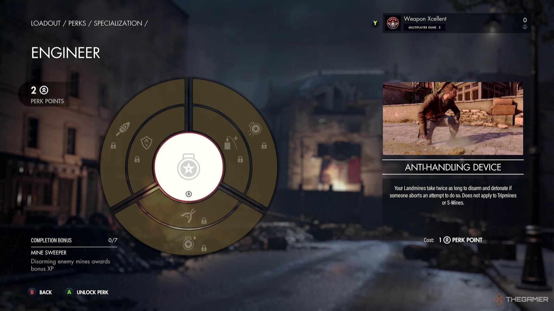 The engineer specialization in Sniper Elite Resistance.