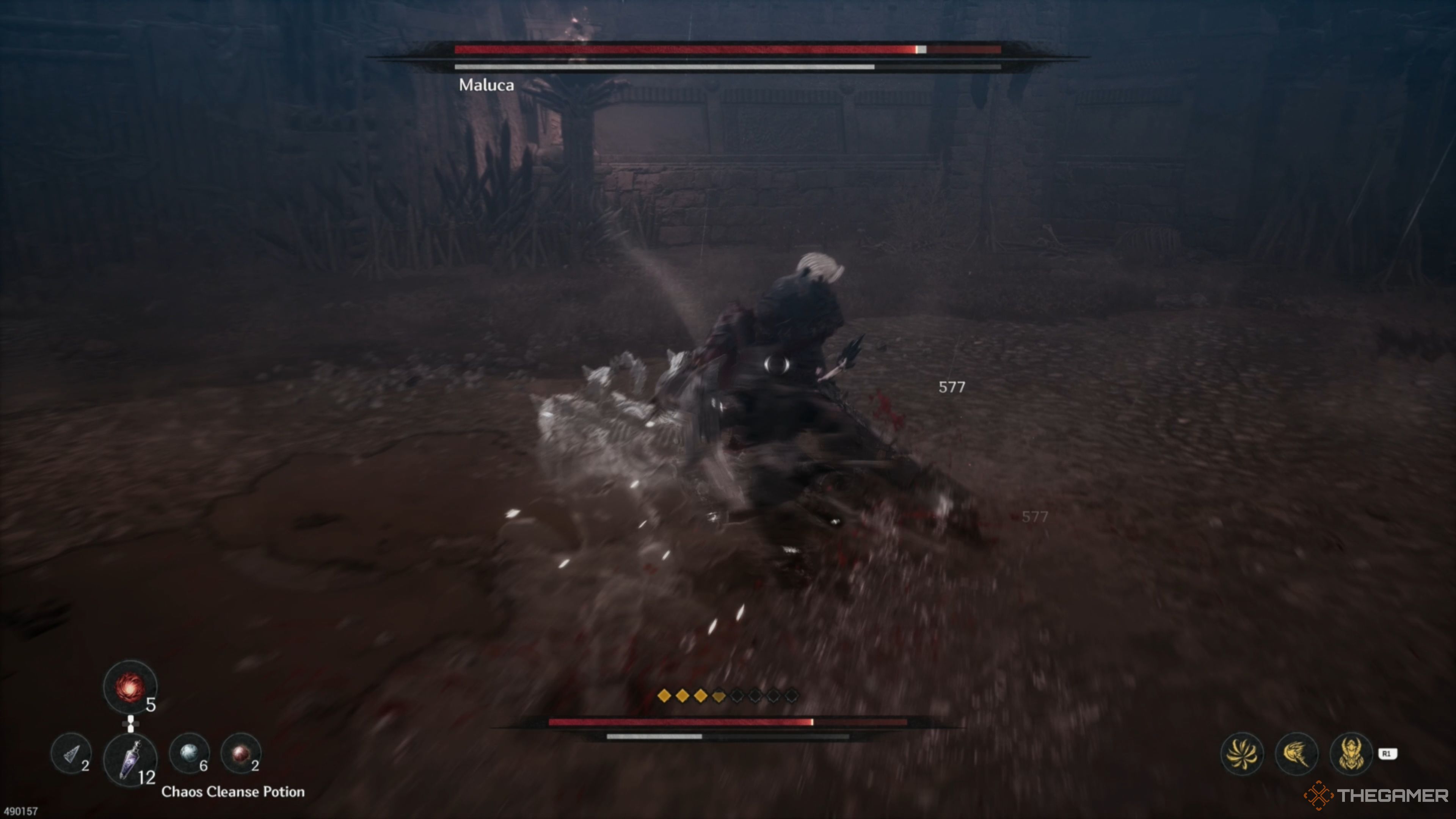 Khazan using the Dual Wield's Deftness Skill against Maluca in The First Berserker: Khazan.