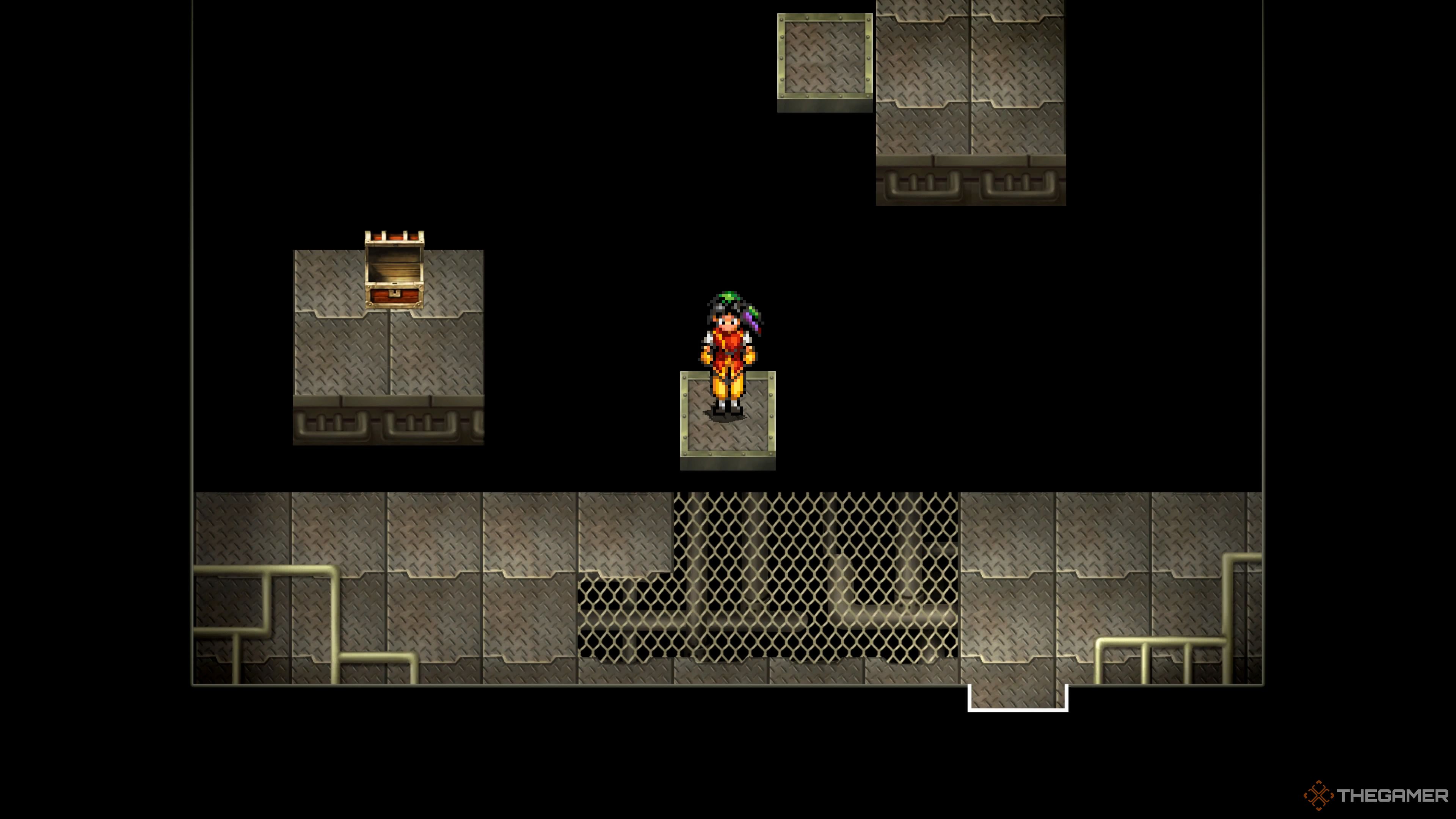 The floating platforms puzzle in the Dwarves Vault in Suikoden 1 HD Remaster.