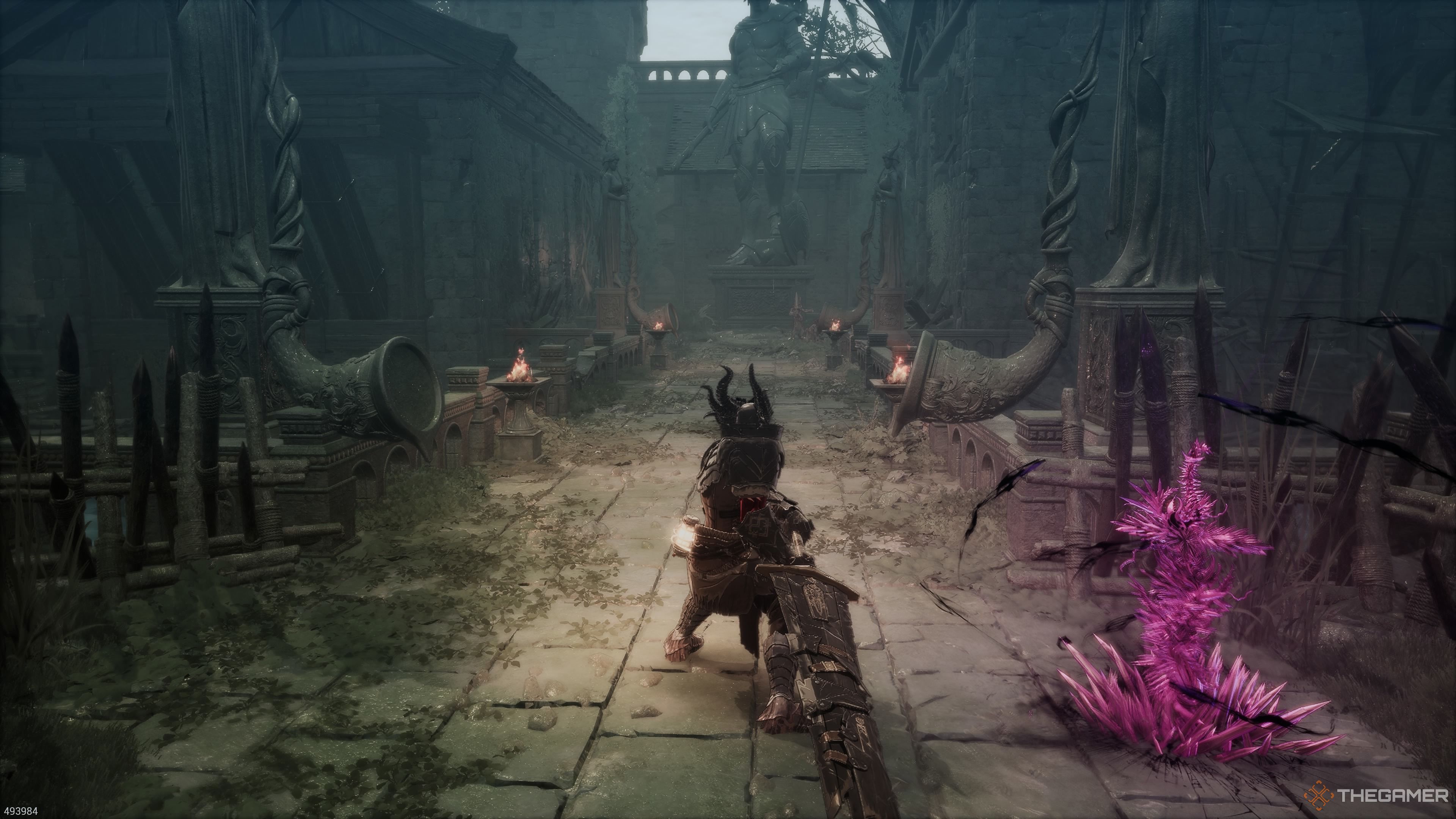 The Floodgate area in the Witch's Castle stage in The First Berserker Khazan.