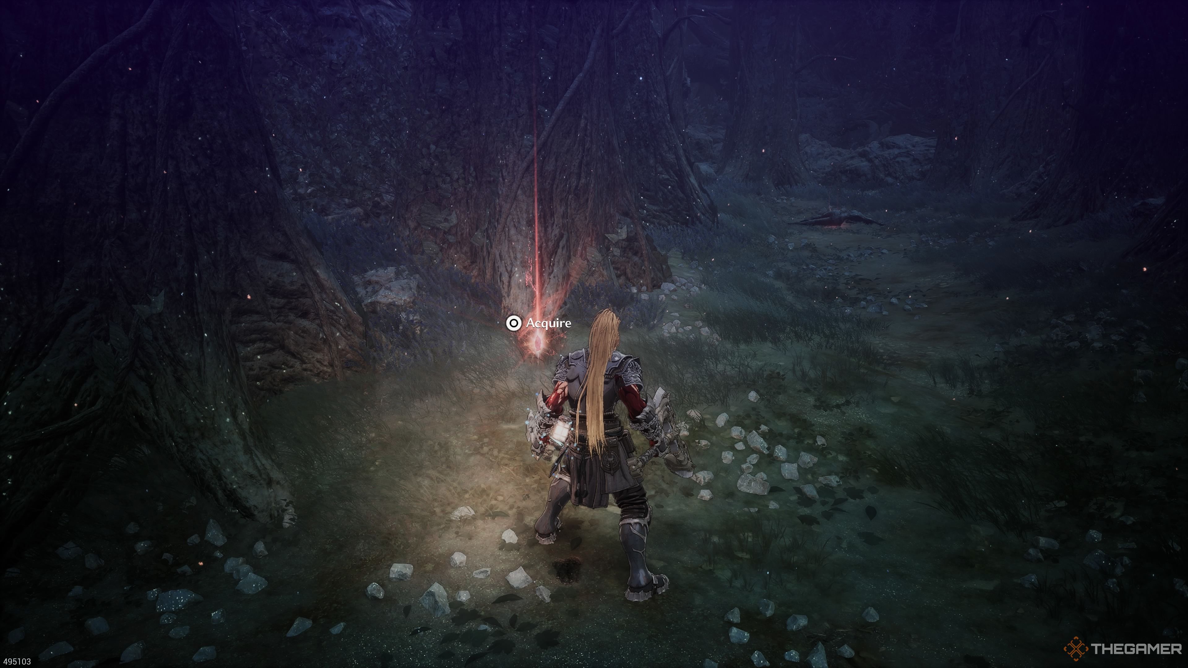 The Frozen Mountain Ruler's Horns in the Grove of Remnants in the Hermit Mountains in The First Berserker Khazan.
