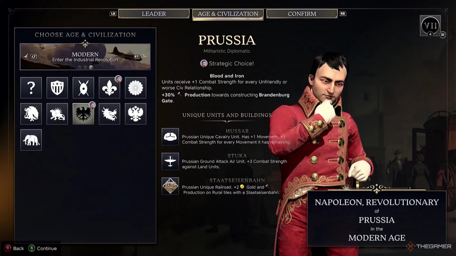 The Prussia civilization in Civilization 7.