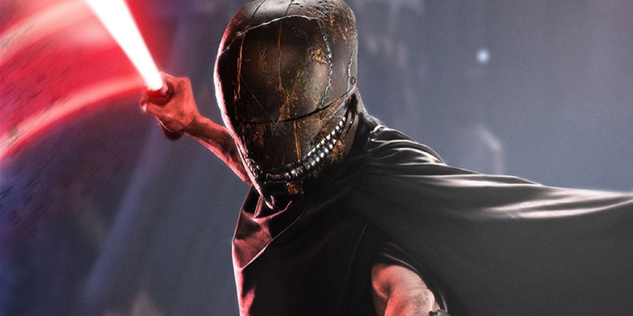 The stranger wearing a helmet in Star Wars: The Acolyte.