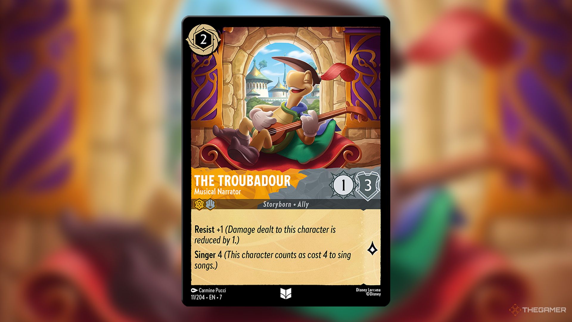 The Troubadaur, Musical Narrator from Archazia’s Island in Disney Lorcana