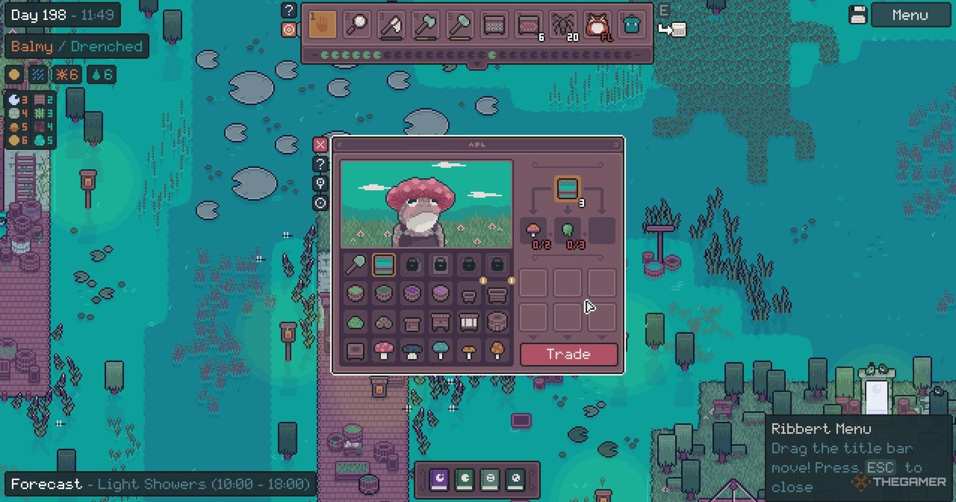 Trading Ribbert for a Filter in Mudborne.