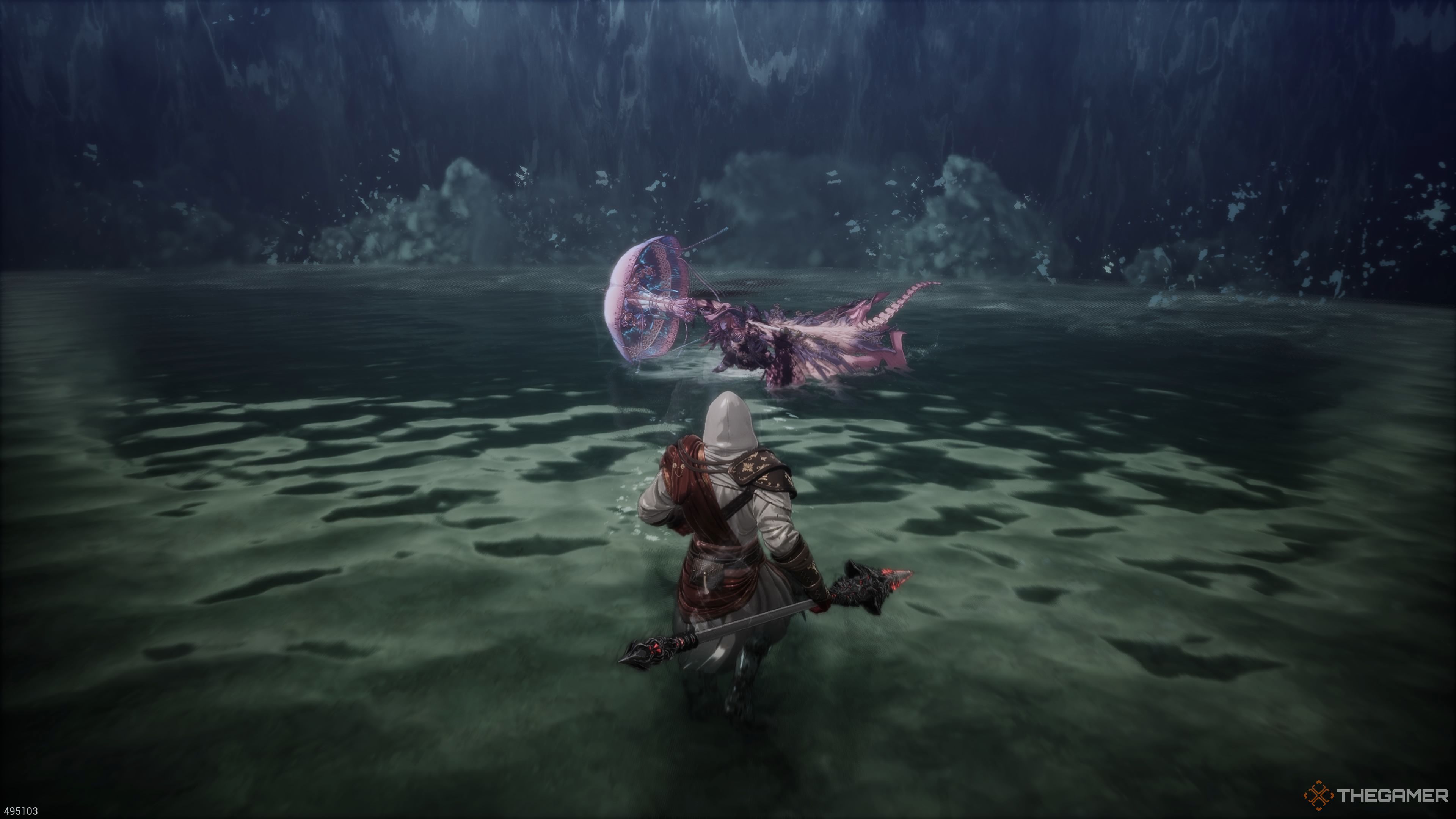 Trokka's regular parasol attack in The First Berserker Khazan.