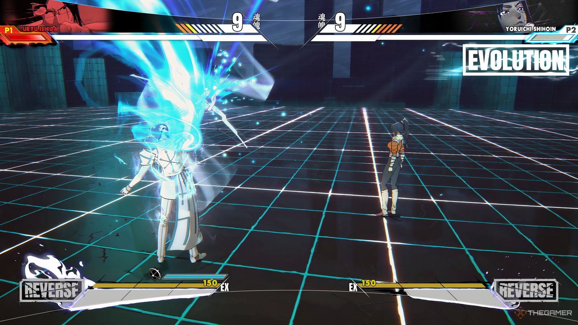 Uryu Ishida firing a swarm of arrows in the sky in Bleach Rebirth of Souls.