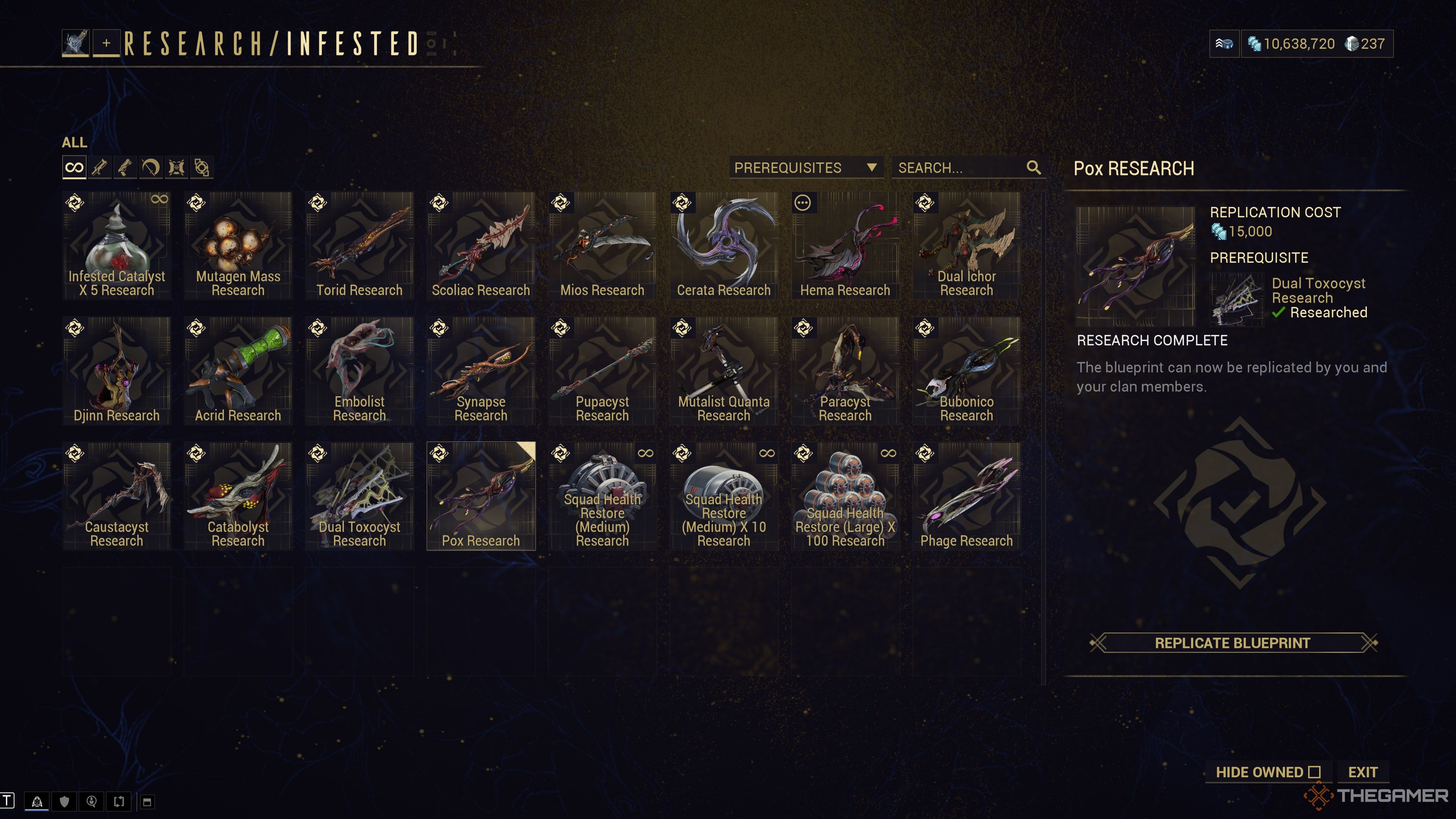 Warframe Bio Lab Pox