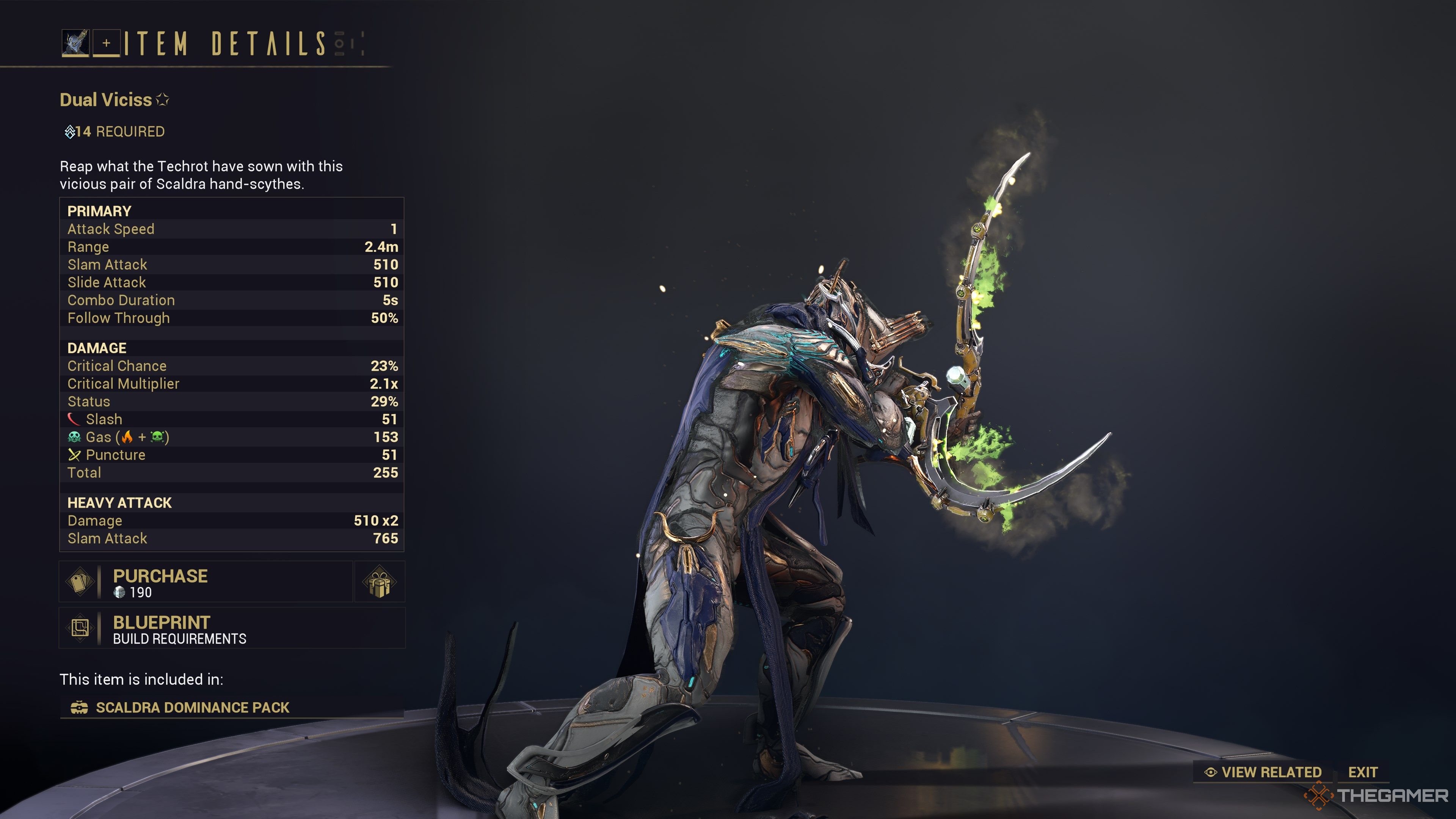 Warframe Dual Viciss Stats