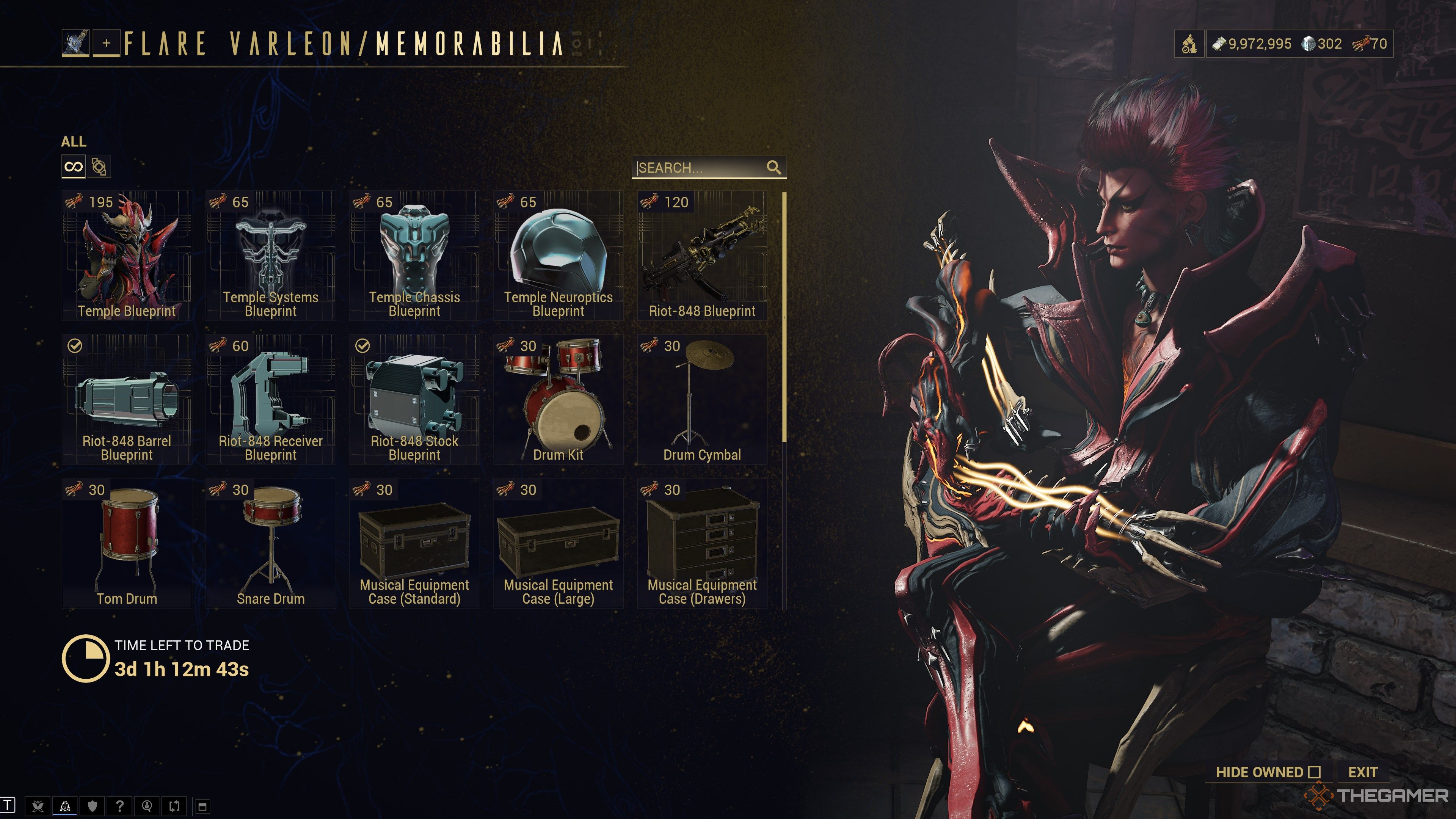 Warframe Flare Item Shop