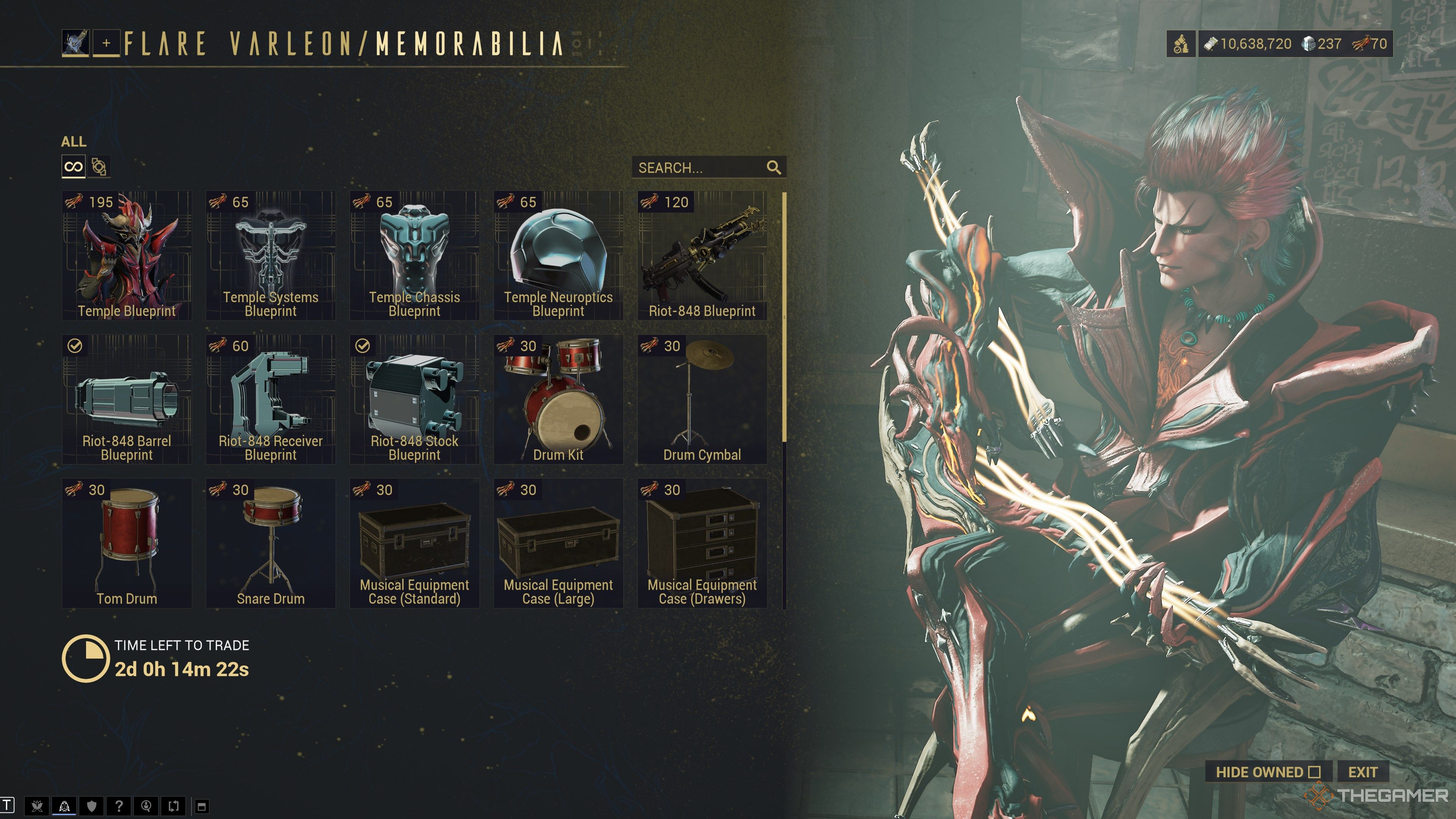 Warframe Flare Shop
