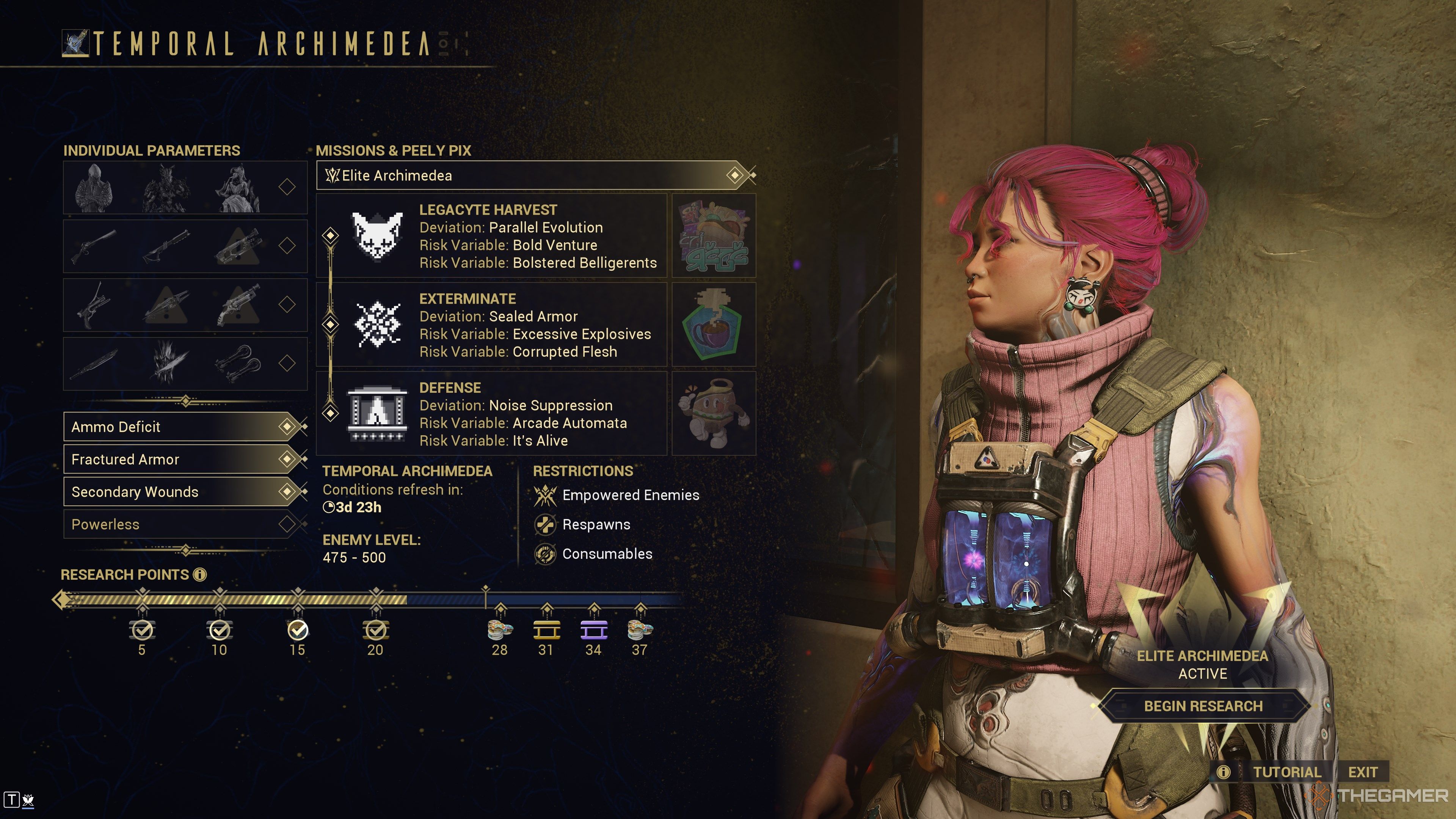 Warframe Temporal Archimedea Modifiers