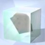 A chunk of Wolfium sits in a glass case in Sims 4