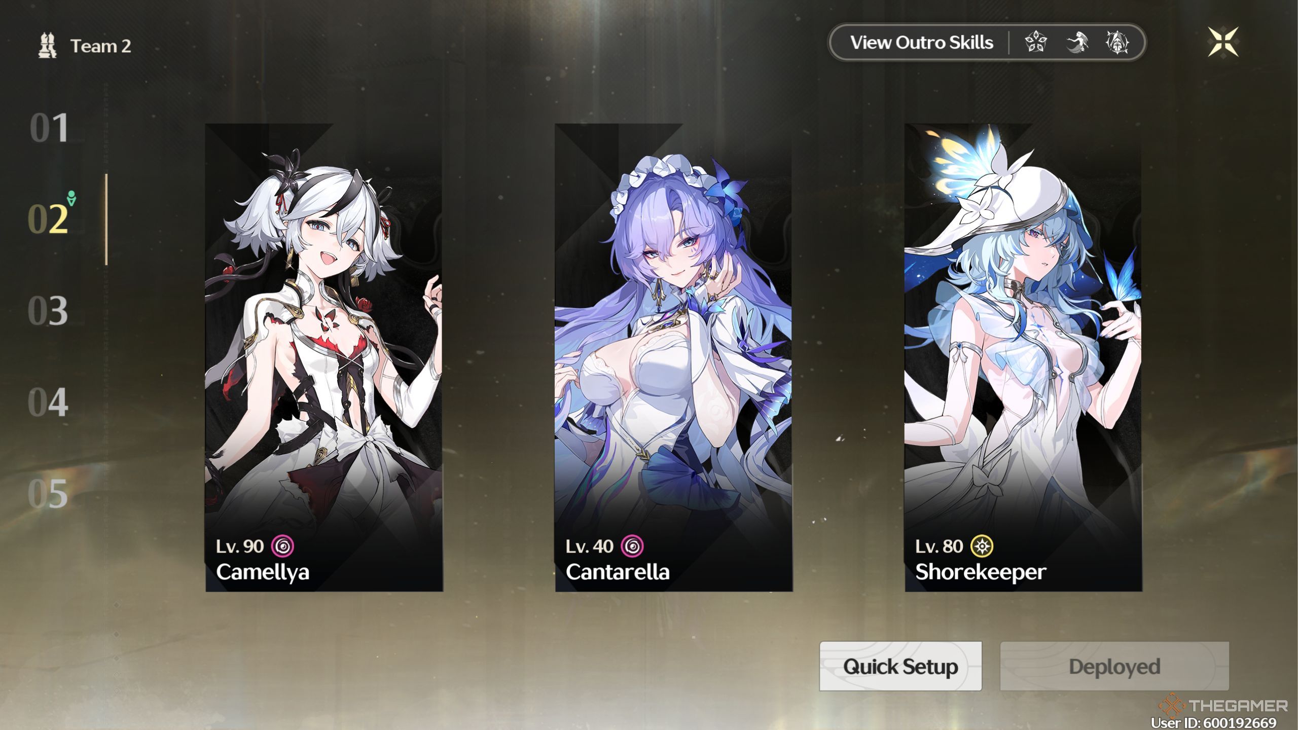 Wuthering Waves Cantarella team with Camellya and Shorekeeper.