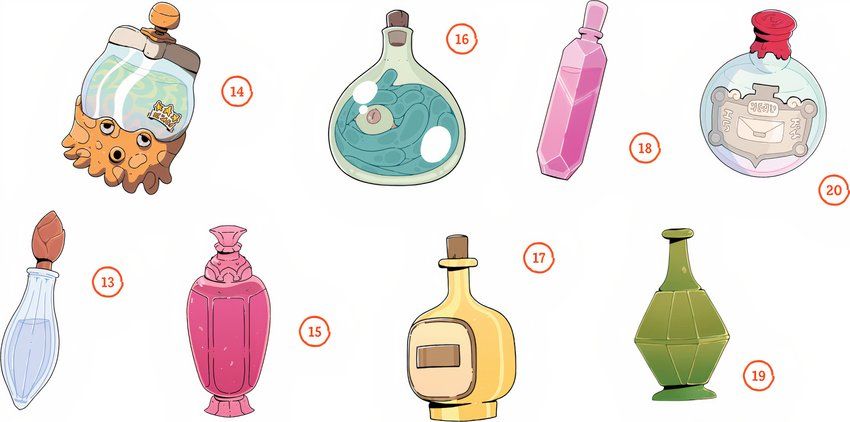 Whimsical potions from Obojima: Tales from the Tall Grass the dnd advetnure module.