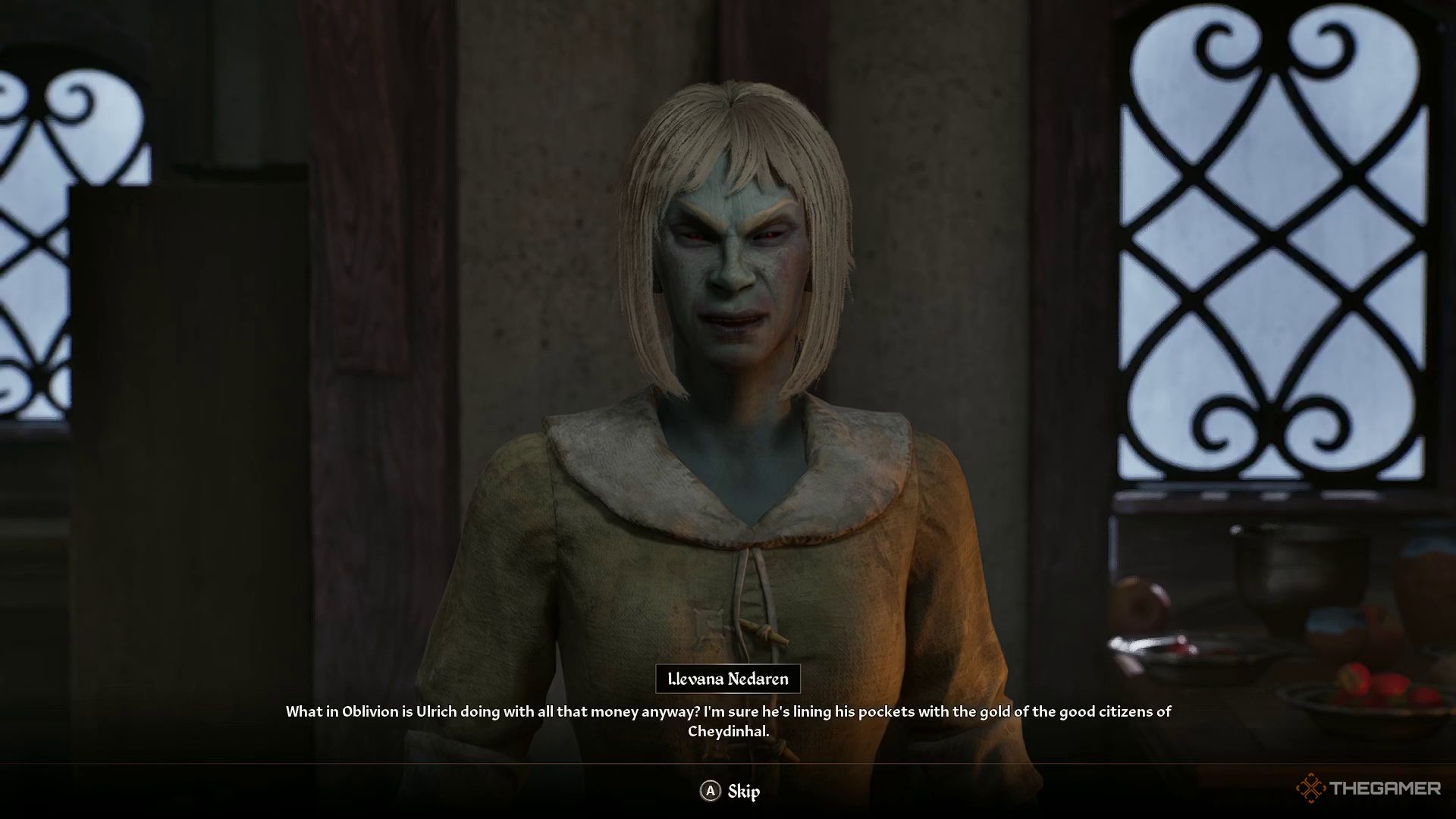 Lievana Nedaren speaking about the fines in Oblivion Remastered.