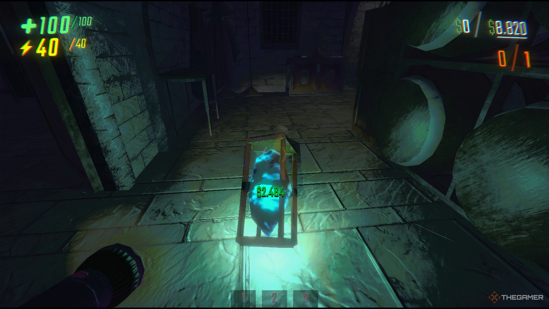 Carrying A Blue Crystal To The Loot Cart At Swiftbroom Academy In Repo.