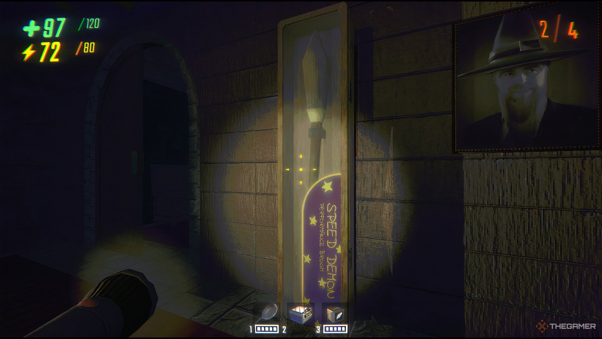 Finding The Speed Demon Broom Leaning Against The Wall In Repo.