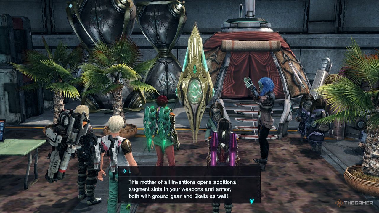 L discussing his augment slot machine in xenoblade chronicles x definitive edition.