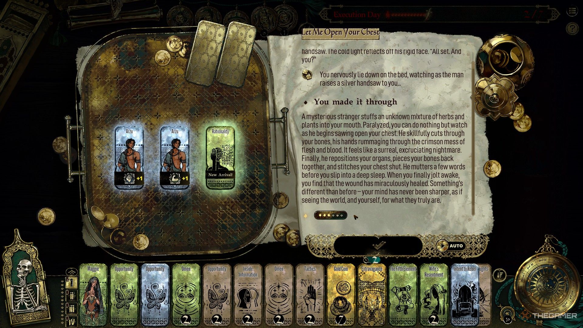 The player survives an invasive surgery in Sultan's Game.