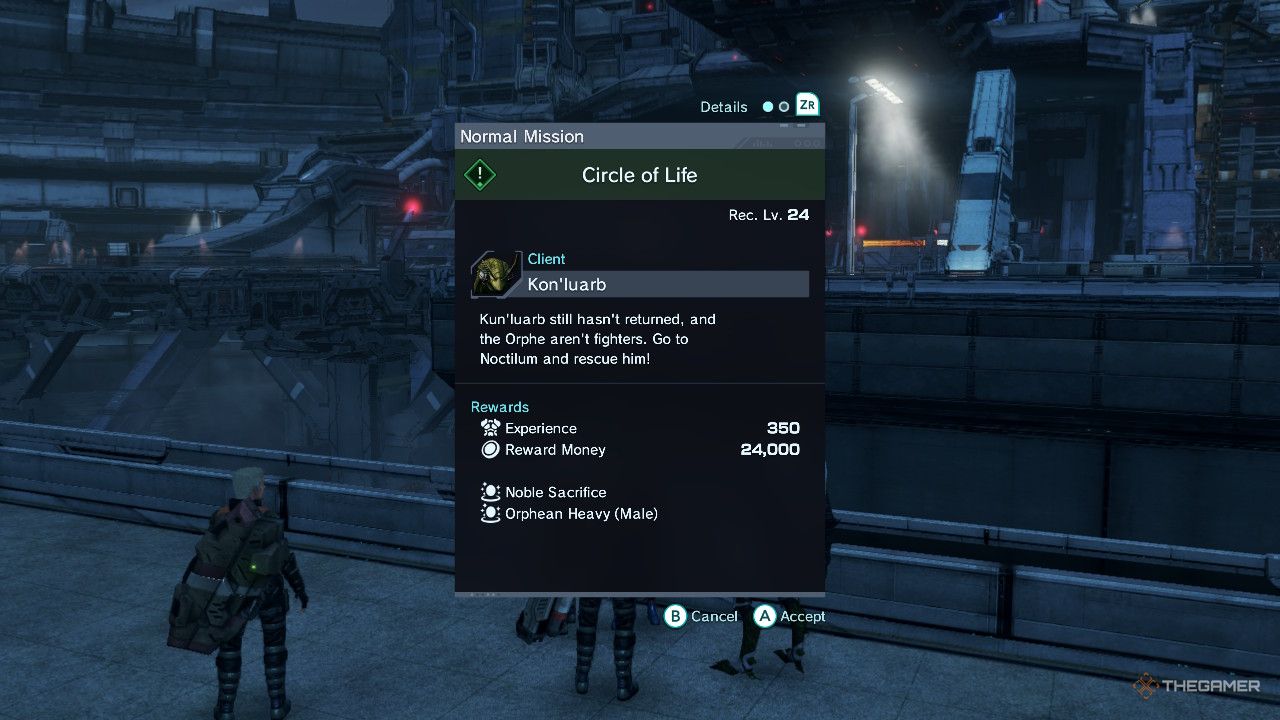 Obtaining the circle of life mission in xenoblade chronicles x definitive edition.