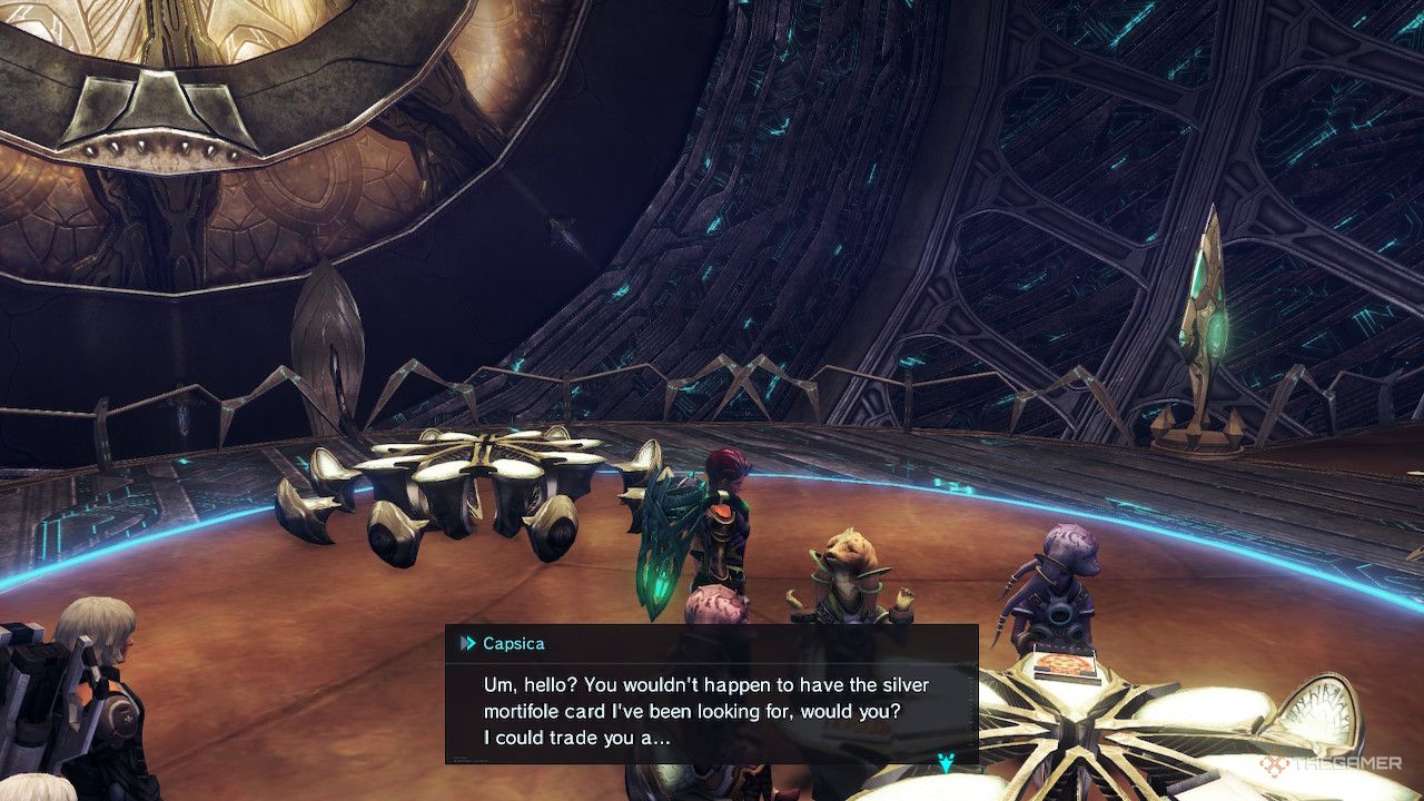 Speaking with capsica in xenoblade chronicles x definitive edition.