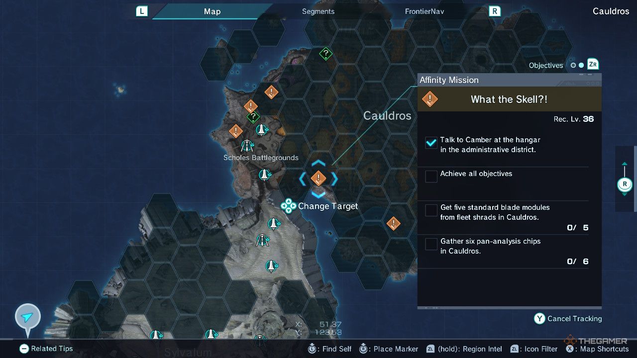Objectives for the what the skell mission in cauldros in xenoblade chronicles x definitive edition.