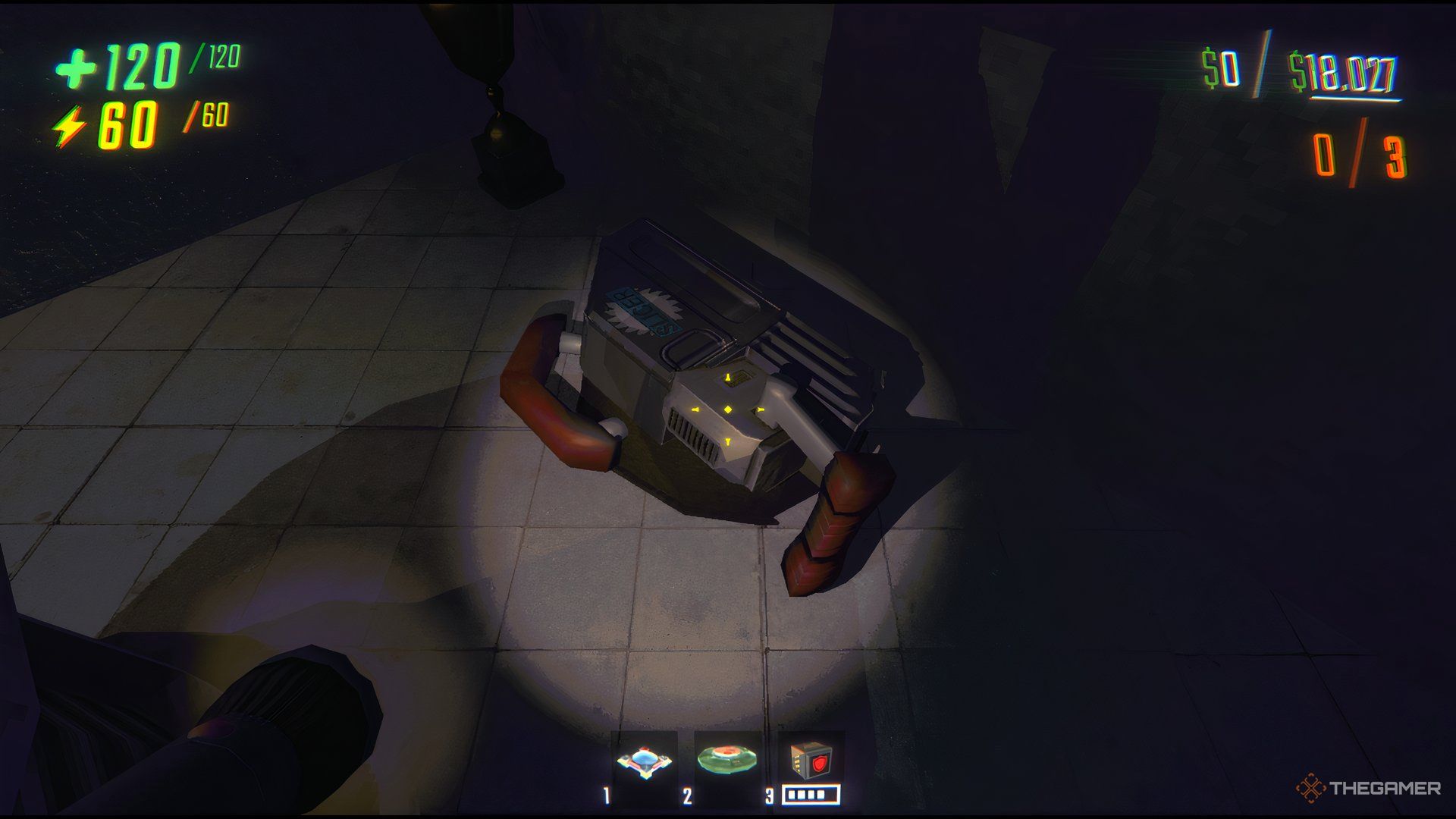 A Circular Saw On The Floor Of Mcjannek Station In Repo.