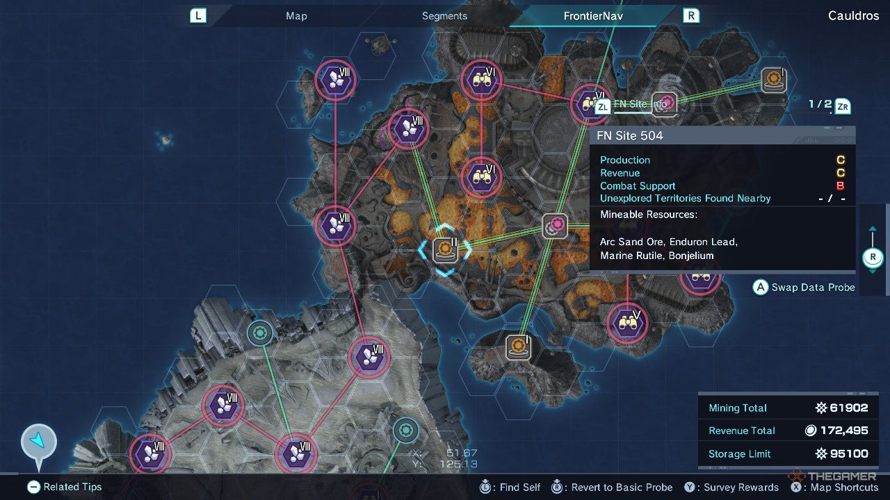 Bonjelium being mined from fn site 204 with a booster probe in xenoblade chronicles x definitive edition.