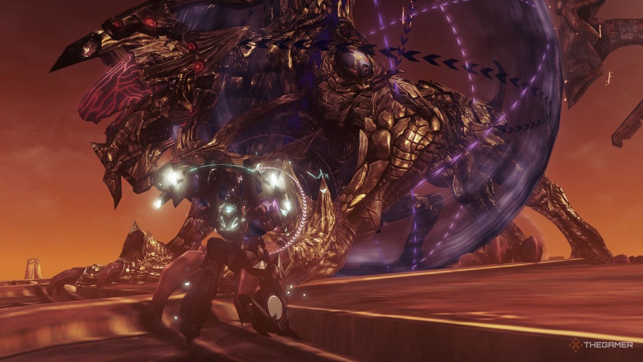 A skell binding Yggralith Zero in xenoblade chronicles x definitive edition.