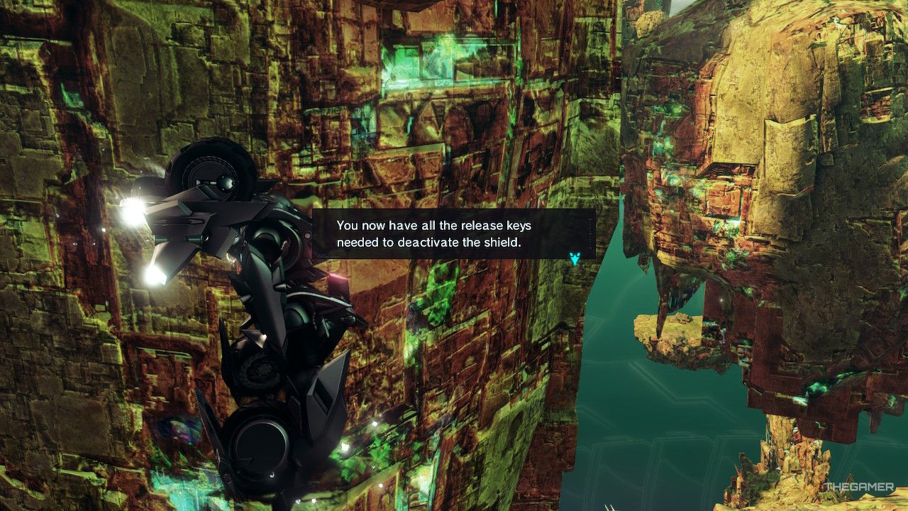 A text prompt that says you have all the release keys for a spear in xenoblade chronicles x definitive edition.