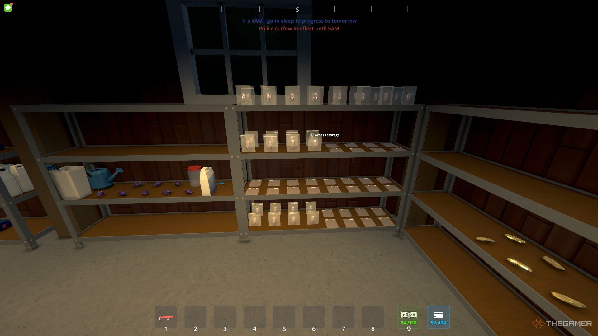 Bags are shown on a shelf in Schedule 1.