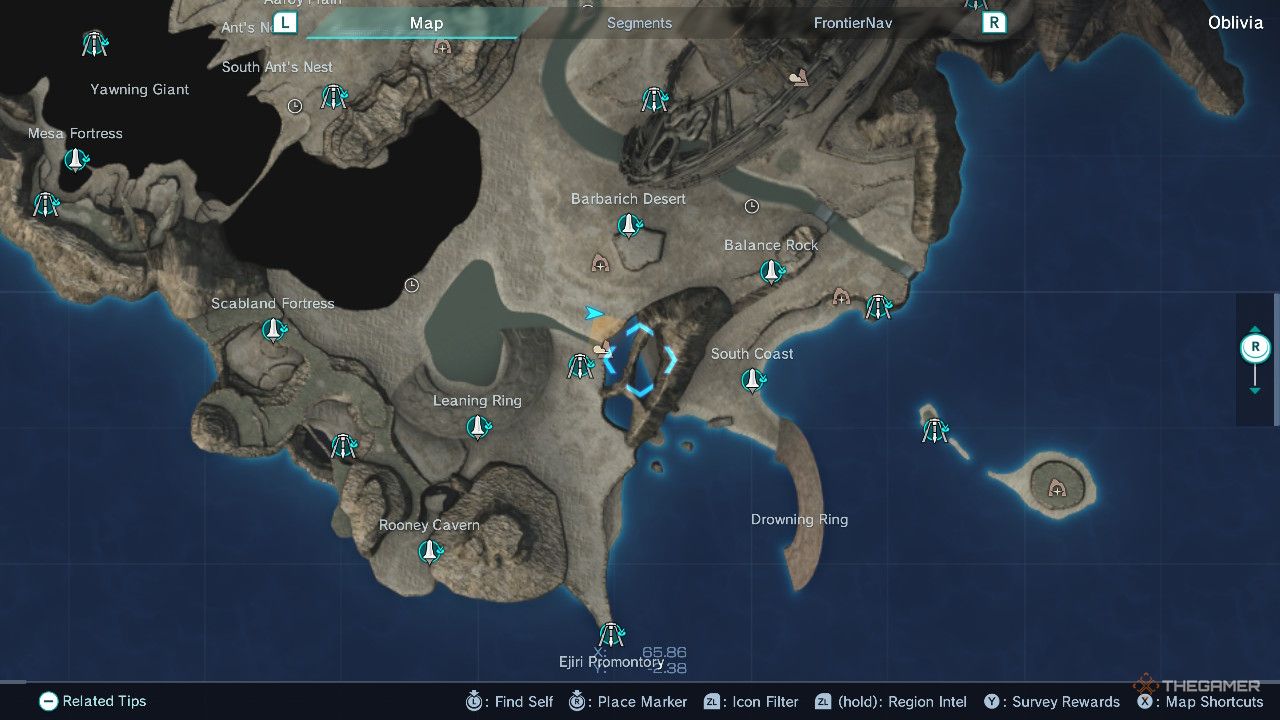 Xenoblade Chronicles x azure lagoon map.