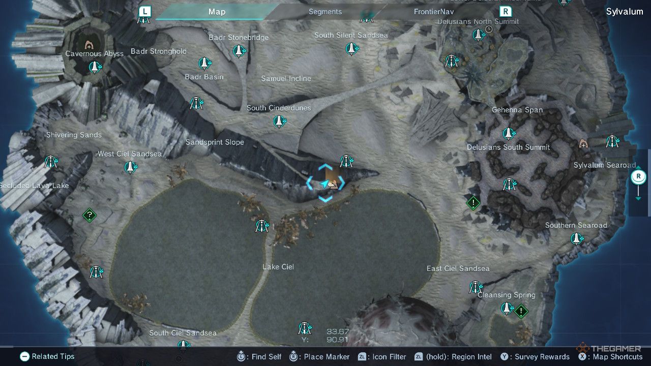 Xenoblade Chronicles x xanadu overlook map.