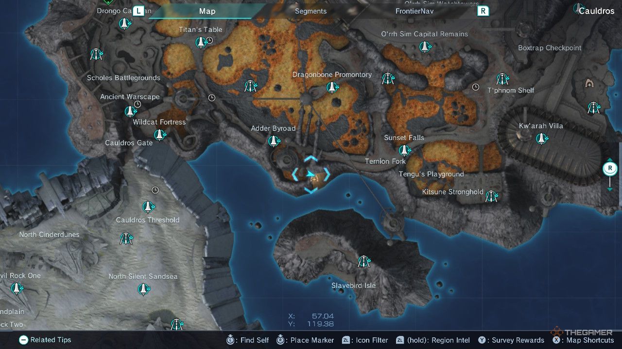 Xenoblade Chronicles x bandits refuge map.