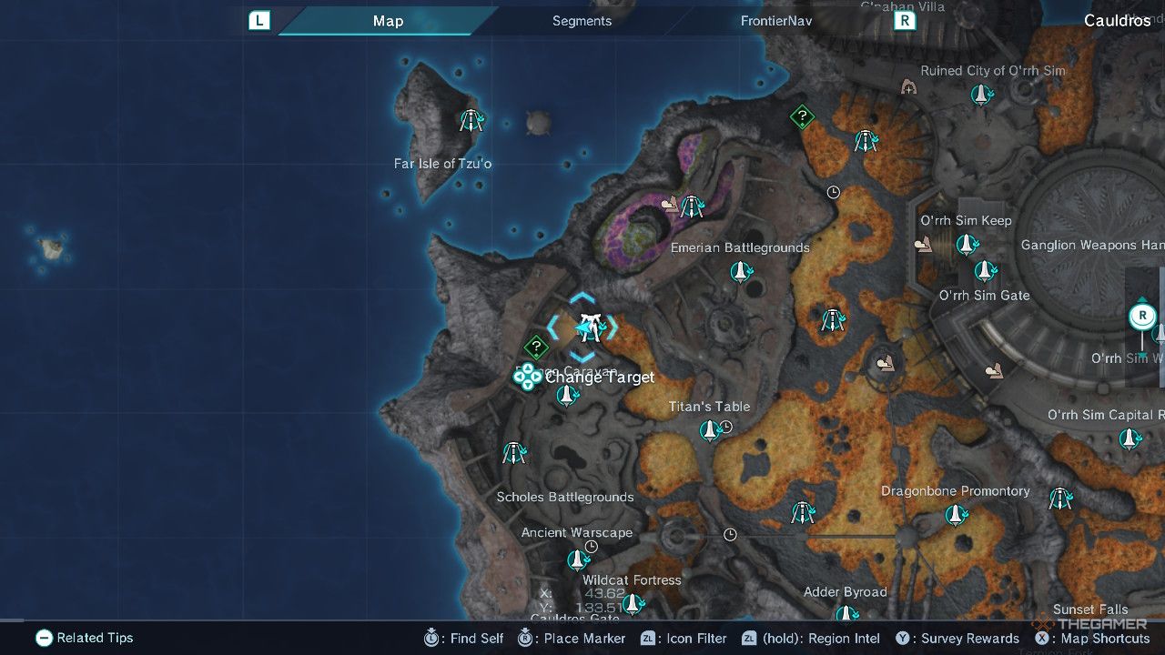 Xenoblade Chronicles x infernal ledges map.