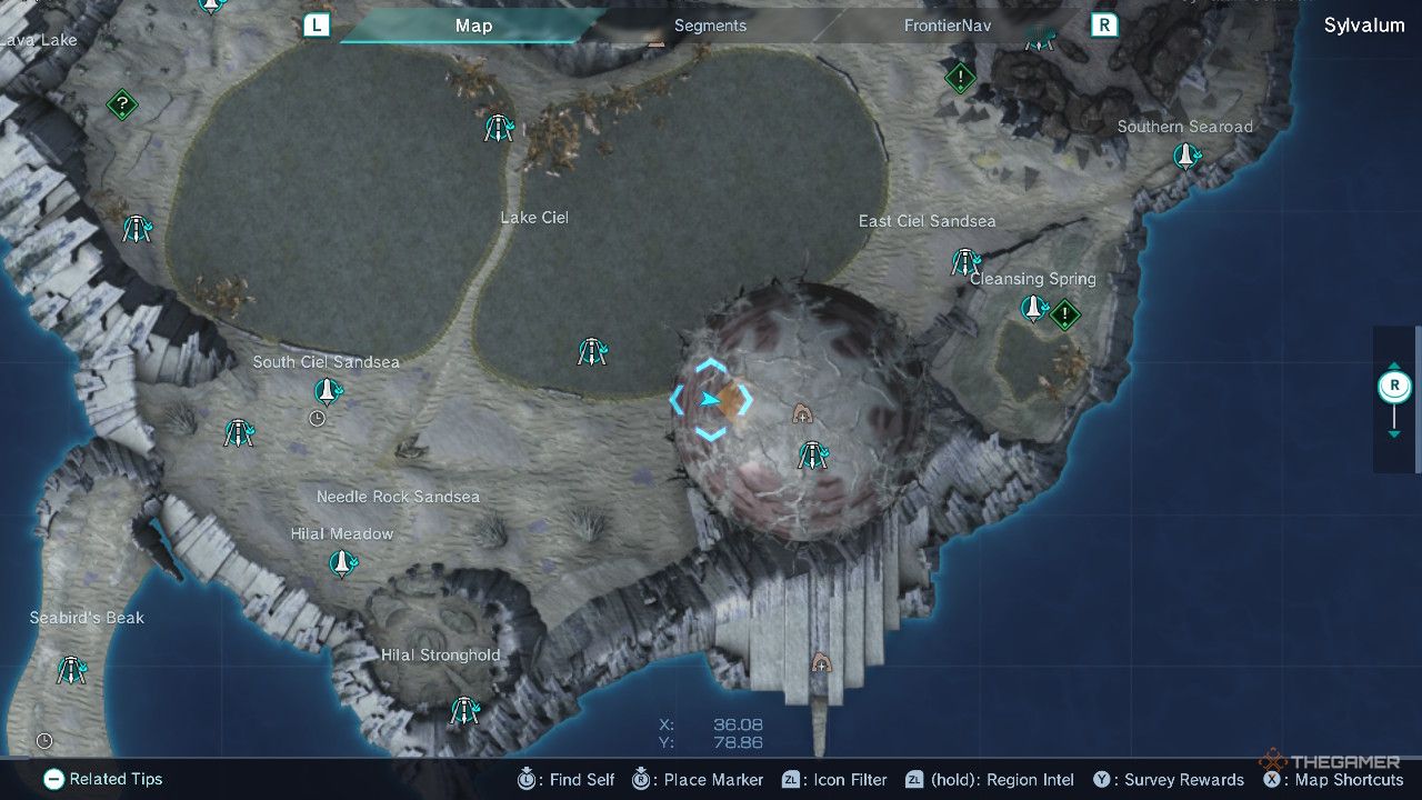 Xenoblade Chronicles x noctilucent sphere interior map.