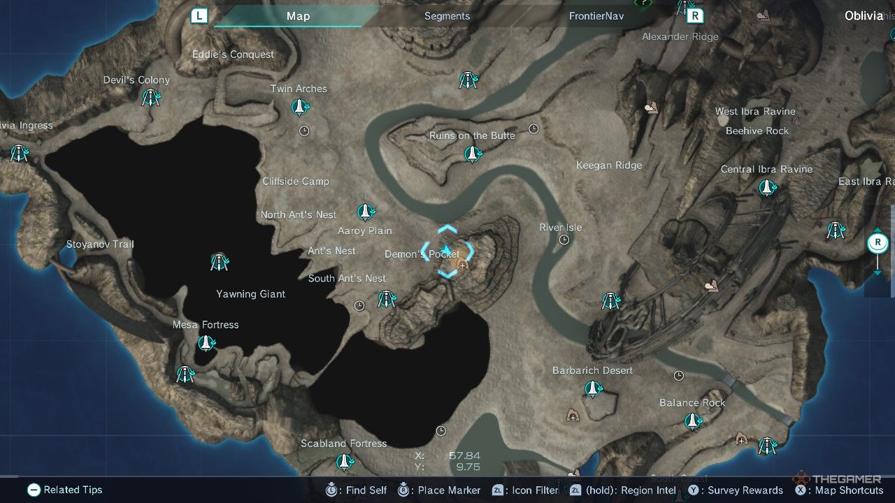 Xenoblade Chronicles x cryptic sign map.