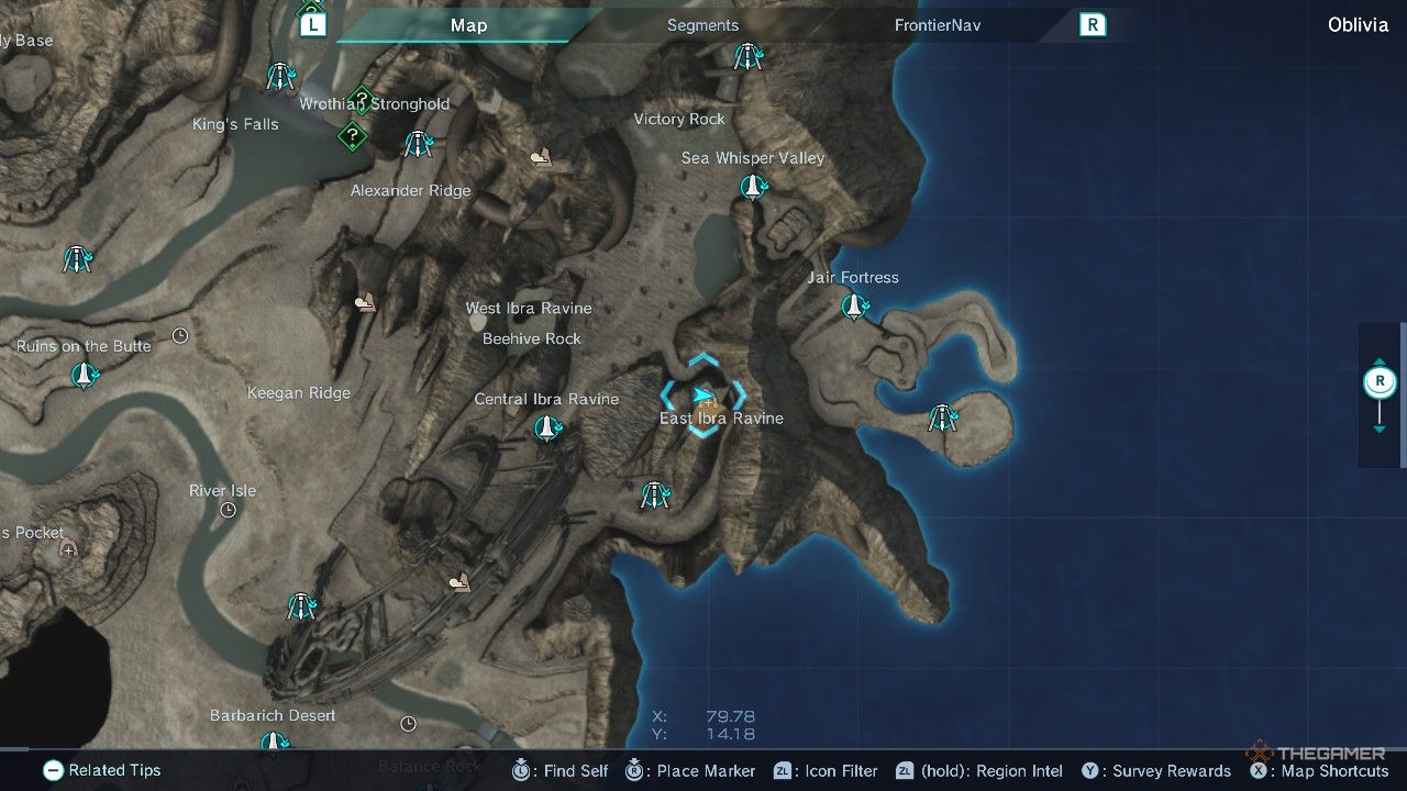 Xenoblade Chronicles x primeval meadow map.