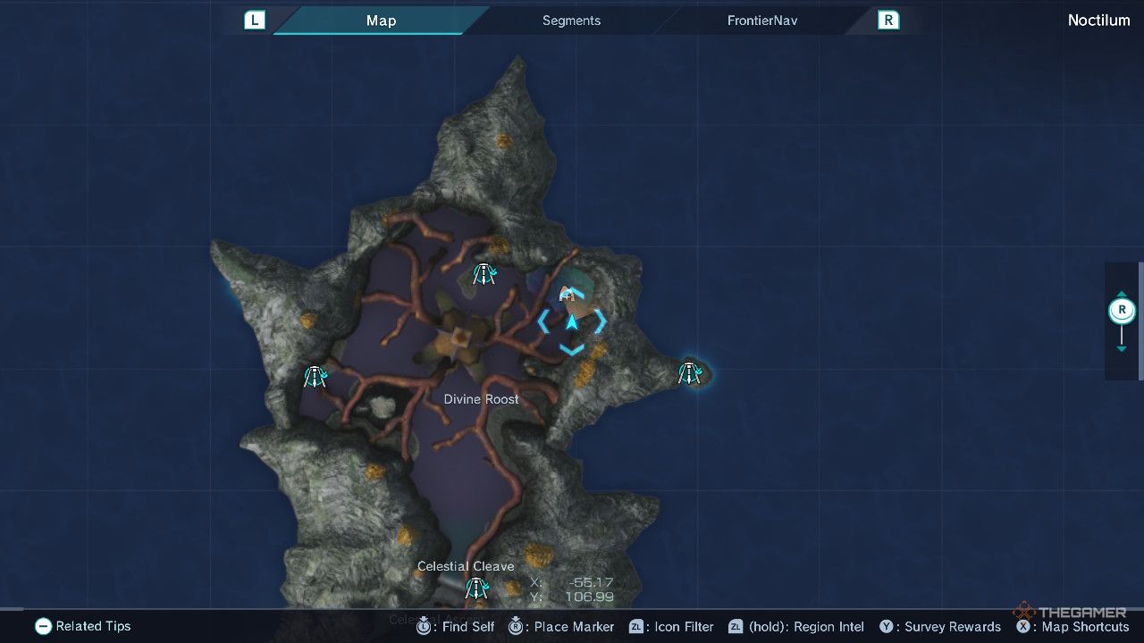 Xenoblade Chronicles x sentinel's nest map.