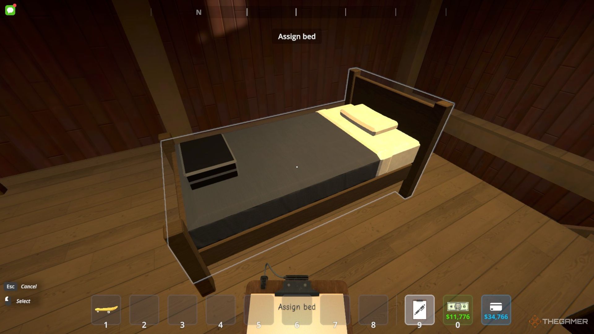 Player character holding a Management Clipboard and assigning a bed to an employee in Schedule 1.