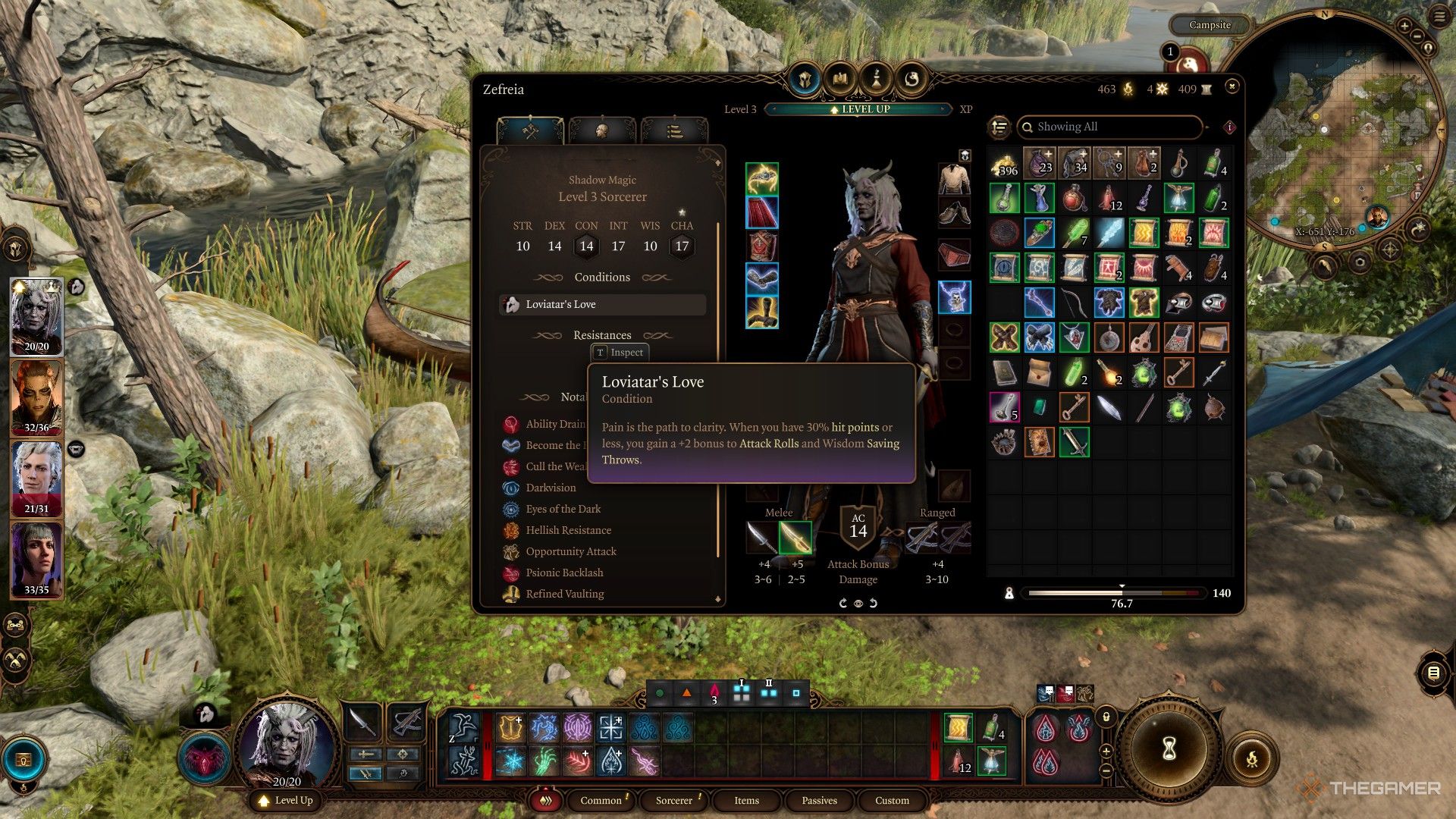 Player inspects the Loviatar's Love Boon in Baldur's Gate 3.