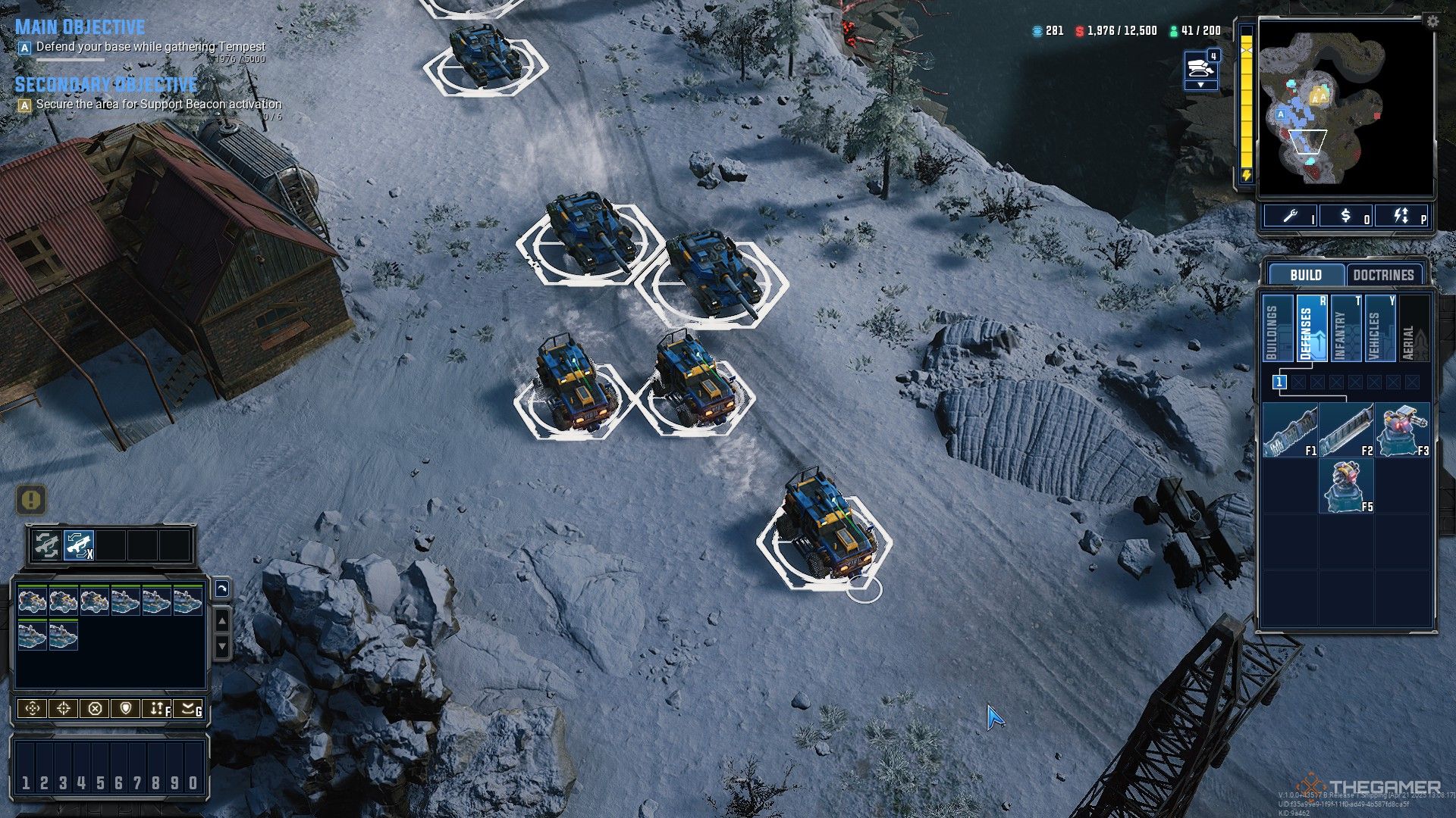 Tempest Rising: A group of GDF trucks leaving a base.