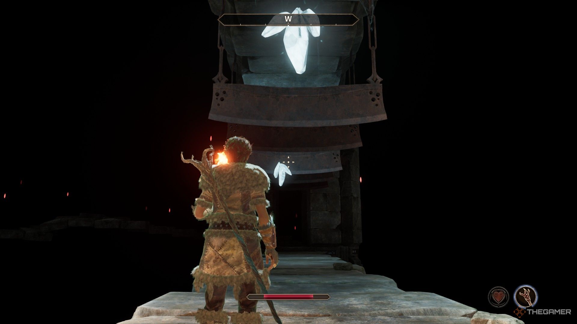 Player looks up at the falling cleavers of the nightmare in Oblivion Remastered.