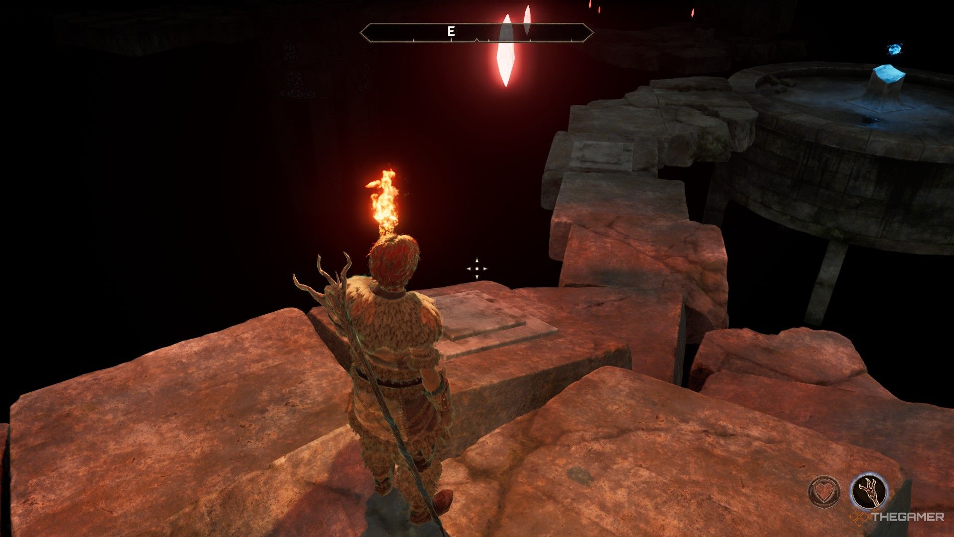 Player spies a floor trap on the path to the Perception element in the nightmare in Oblivion Remastered.
