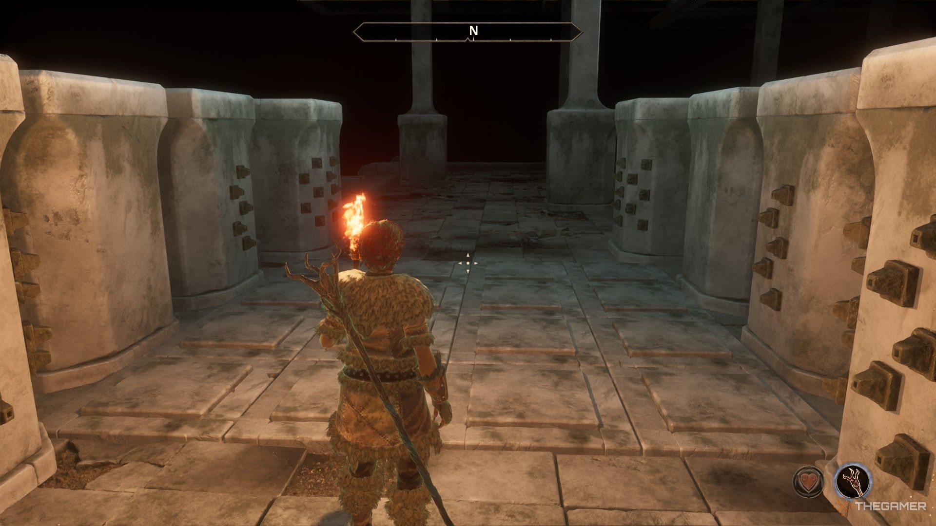 Player looks at a small set of pressure plate traps in a nightmare puzzle in Oblivion Remastered.