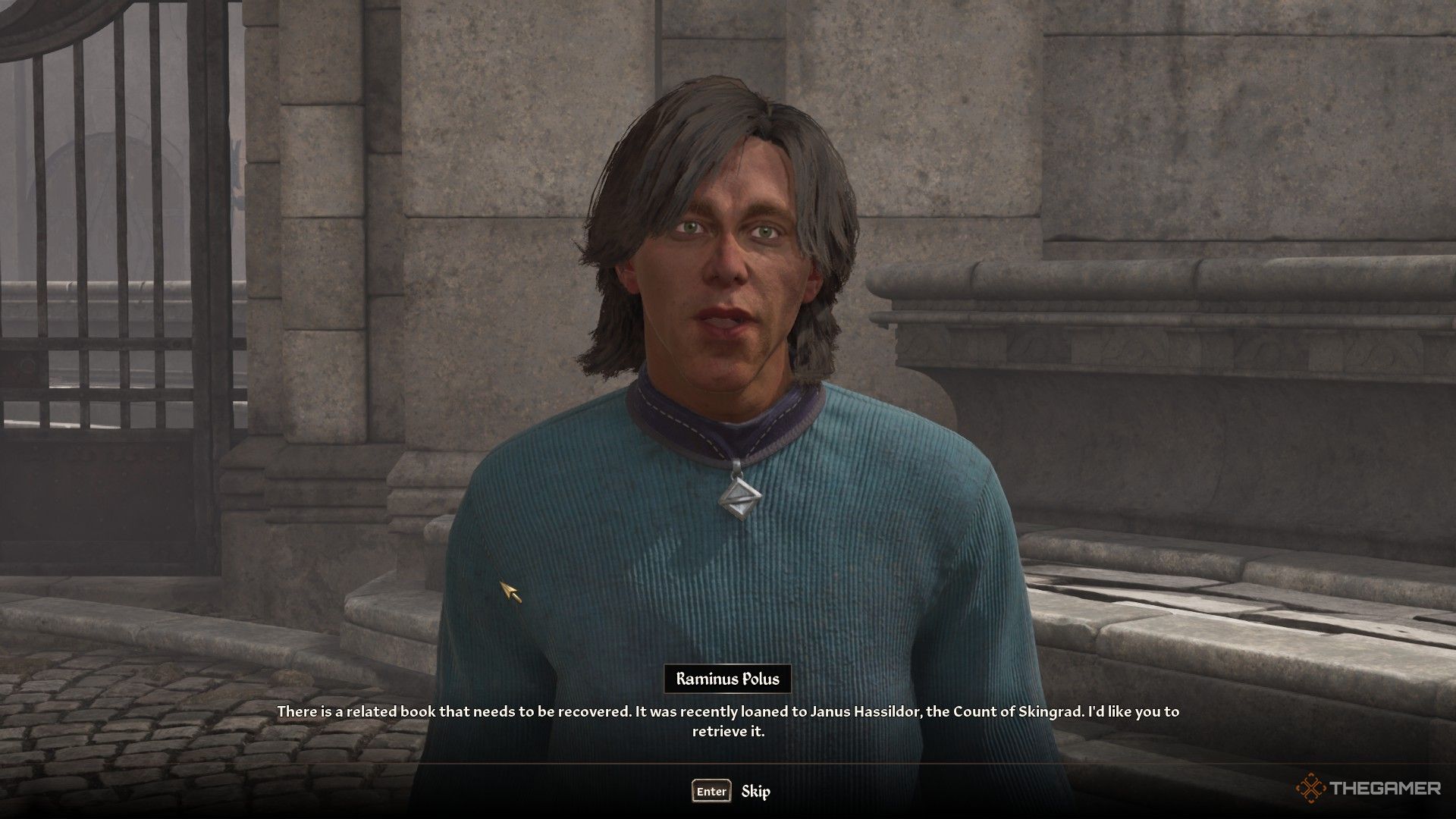 Raminus tells the player to retrieve a book from the count of Skingrad in Oblivion Remastered.
