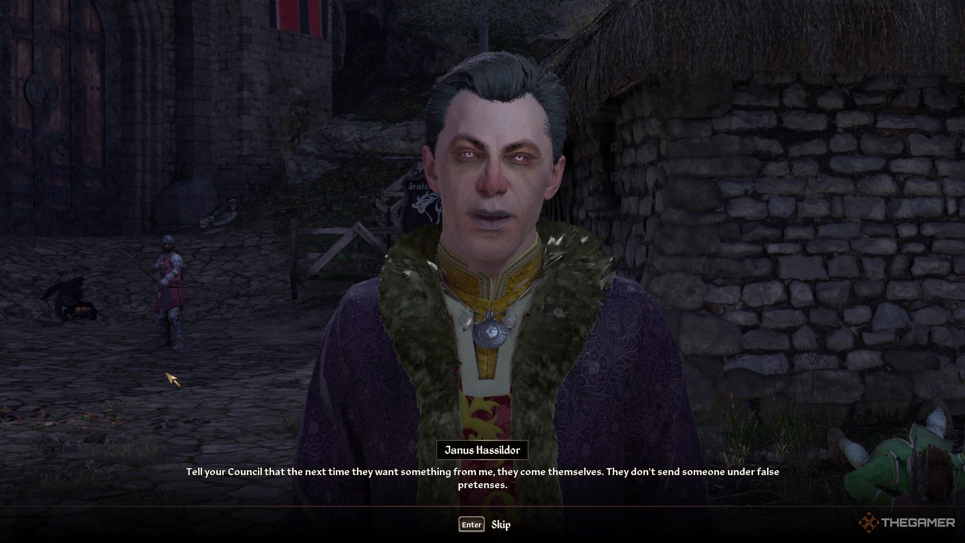 Count Janus tells the player to return to the council in Oblivion Remastered.