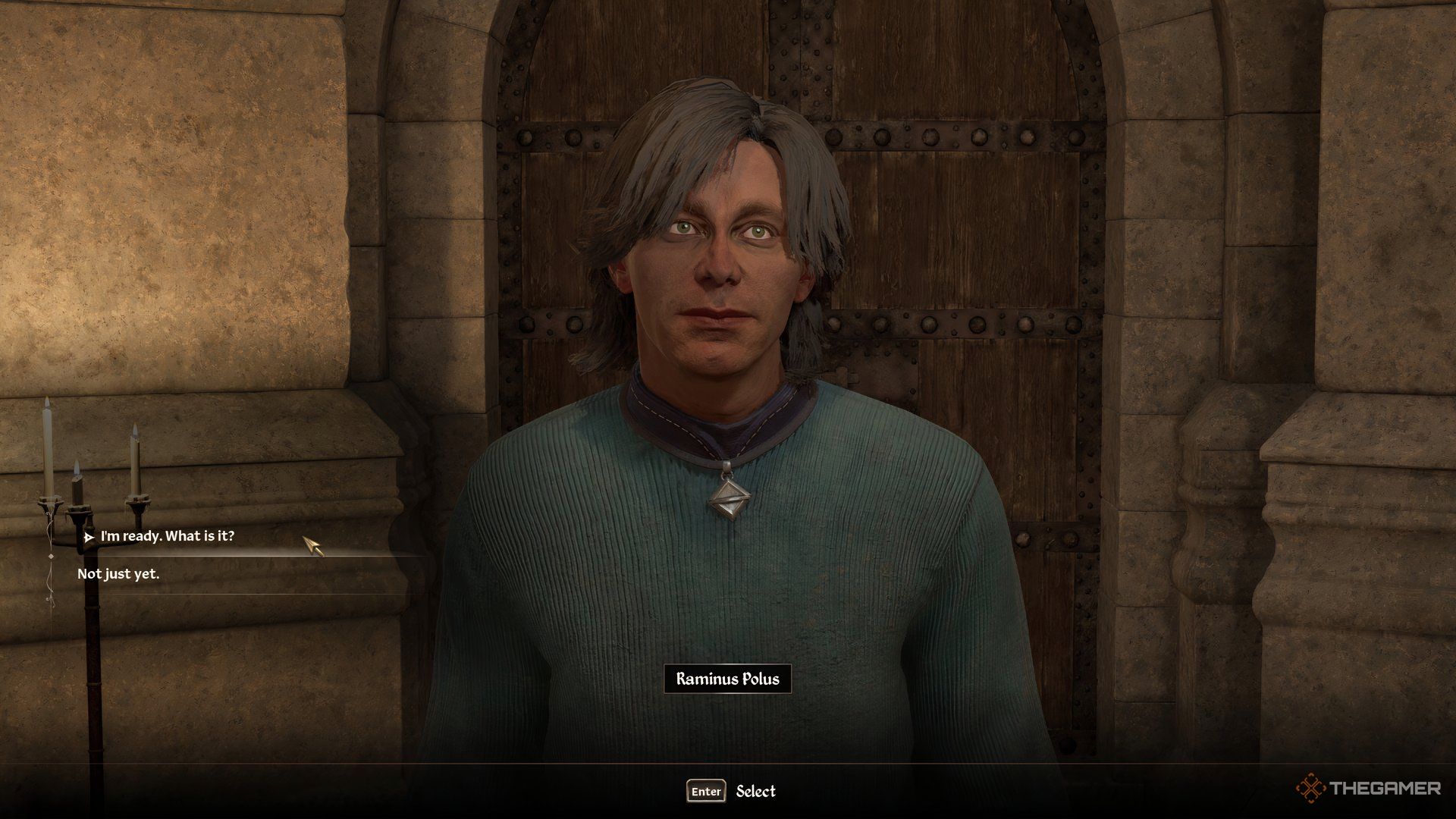 Player tells Raminus they are ready for the next quest in Oblivion Remastered.
